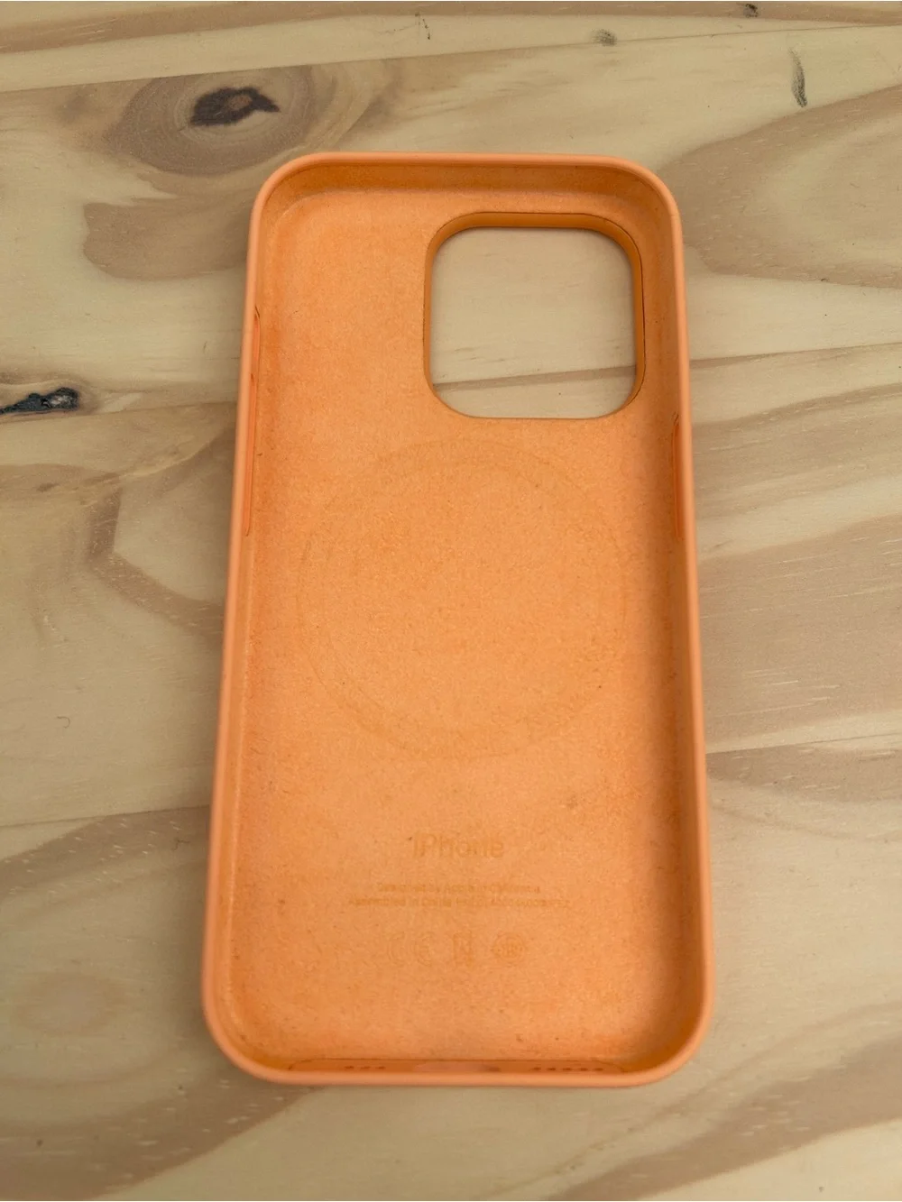 Apple Silicone MagSafe Case for iPhone 15 Pro Orange Sorbet